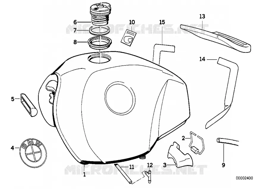 Réservoir de carburant BMW Motorrad BMW Motorrad Classic R 65 1987 2V (80-92)  R65