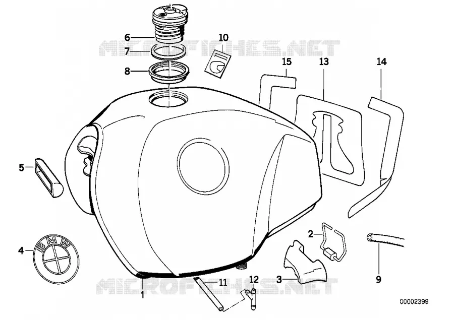 Réservoir de carburant BMW Motorrad BMW Motorrad Classic R 80 1990 2V (90-95)  R80