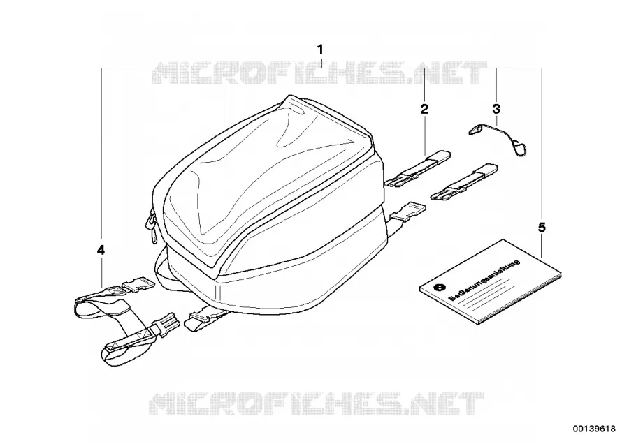 Sacoche de réservoir BMW Motorrad BMW Motorrad K 1200 2003 K4x 4 cyl.  K40 (0581,0591)
