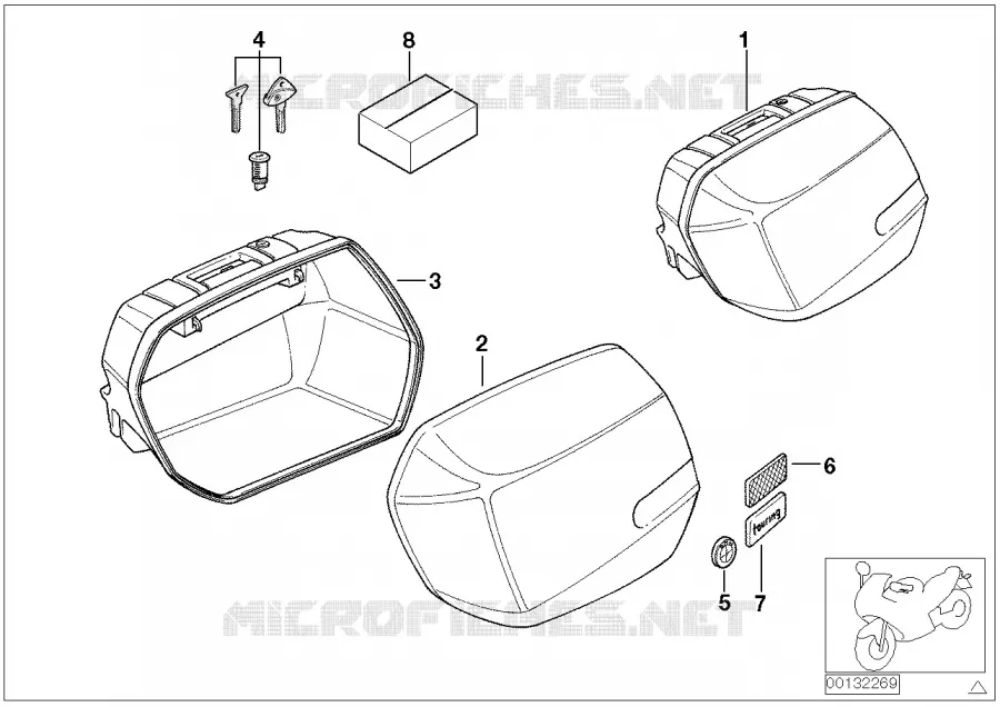 Sacoche de ville BMW Motorrad BMW Motorrad R 1150 2002 4V  R28 (0308,0318)
