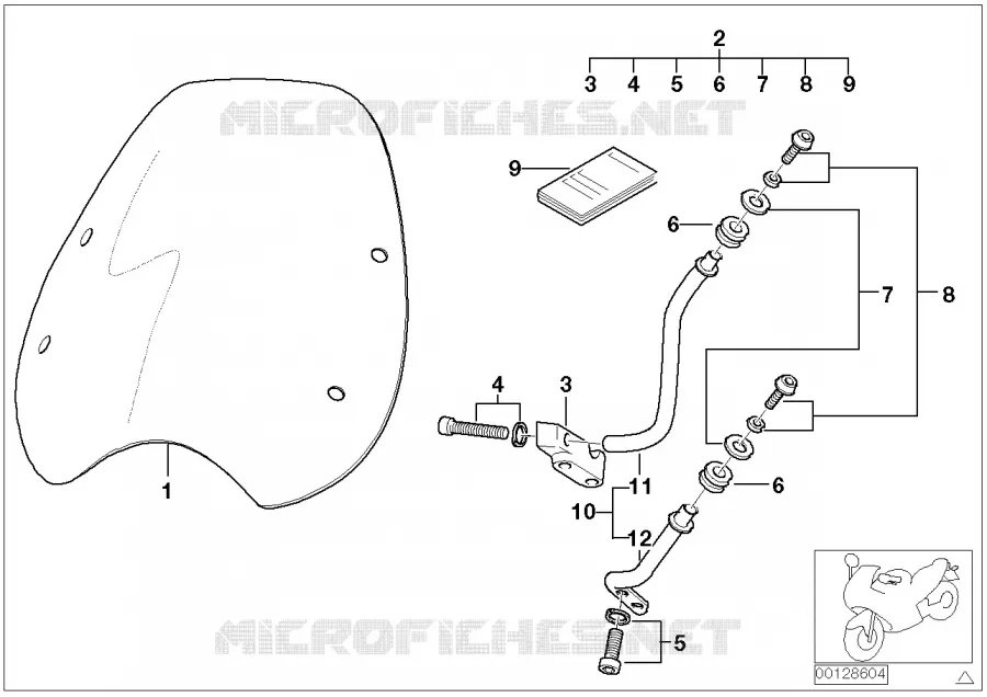 Saute-vent BMW Motorrad BMW Motorrad R 1200 1996 4V  259C (0424,0434)