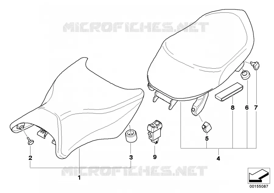 Selle BMW Motorrad BMW Motorrad K 1200 2004 K4x 4 cyl.  K44 (0587,0597)