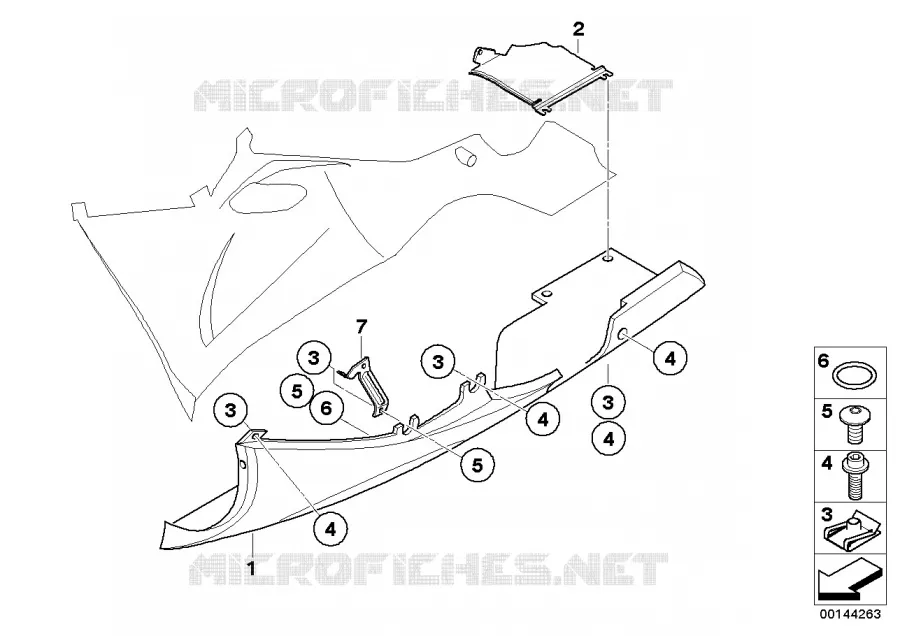 Spoiler moteur BMW Motorrad BMW Motorrad K 1300 2007 K4x 4 cyl.  K40 (0508,0509)