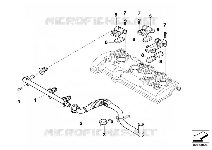 Systeme dair secondaire BMW Motorrad BMW Motorrad K 1200 2003 K4x 4 cyl.  K40 (0581,0591)