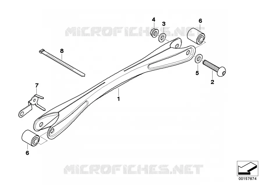 Tirants avec fixation BMW Motorrad BMW Motorrad K 1300 2007 K4x 4 cyl.  K44 (0538,0539)