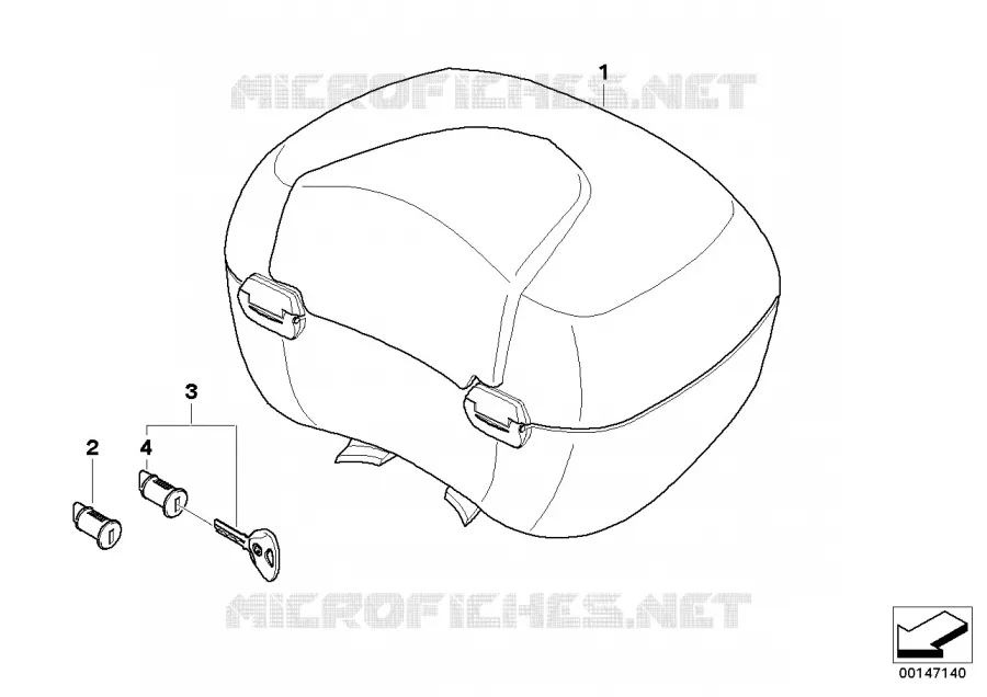 Top Case BMW Motorrad BMW Motorrad K 1300 2007 K4x 4 cyl.  K44 (0538,0539)