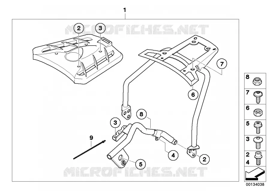 Top case, pièces BMW Motorrad BMW Motorrad F 650 2003   K14 (0177,0187)