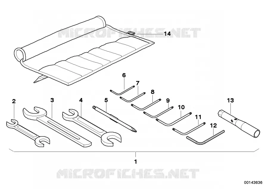 Trousse à outils set supplémentaire BMW Motorrad BMW Motorrad F 650 2003   R13 (0175,0185)