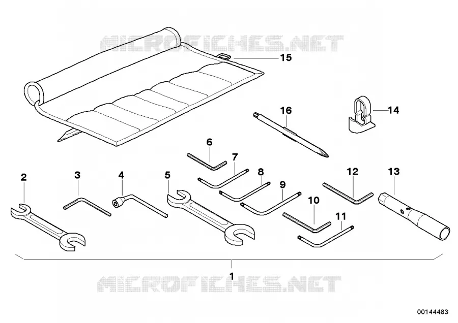 Trousse à outils set supplémentaire BMW Motorrad BMW Motorrad R 1200 2002 4V  259C (0309,0319)