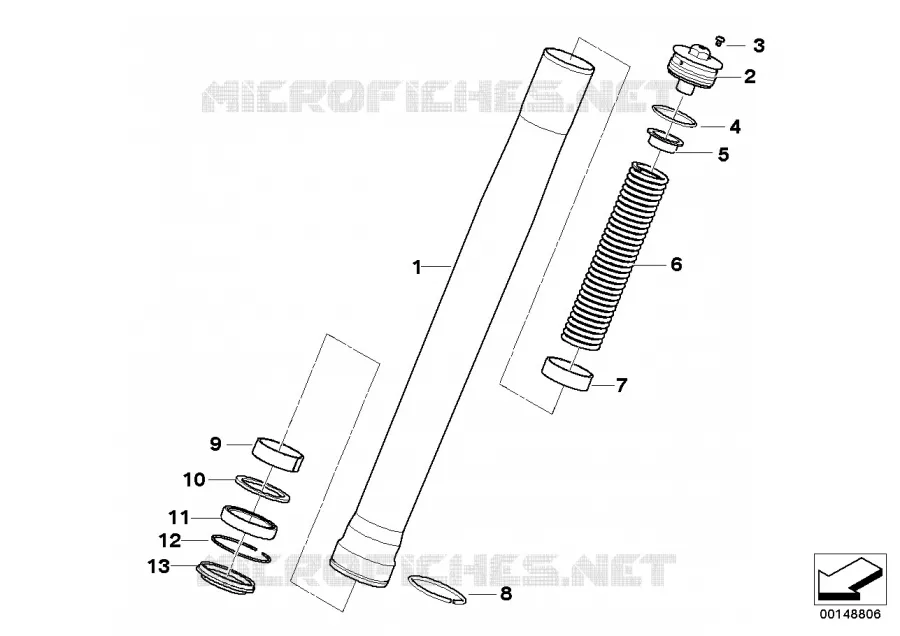 Tube de fourche BMW Motorrad BMW Motorrad G 650 2006 X  K15 (0165,0195)