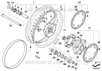 Roue a rayons arrière pour BMW Motorrad F 800 GS 08 à partir de 2006