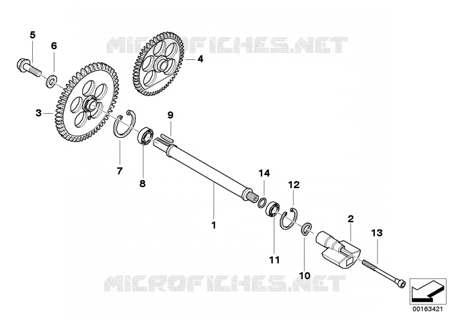 Arbre de compensation BMW Motorrad BMW Motorrad R 1200 2005 K2x  K27 (0378,0398)