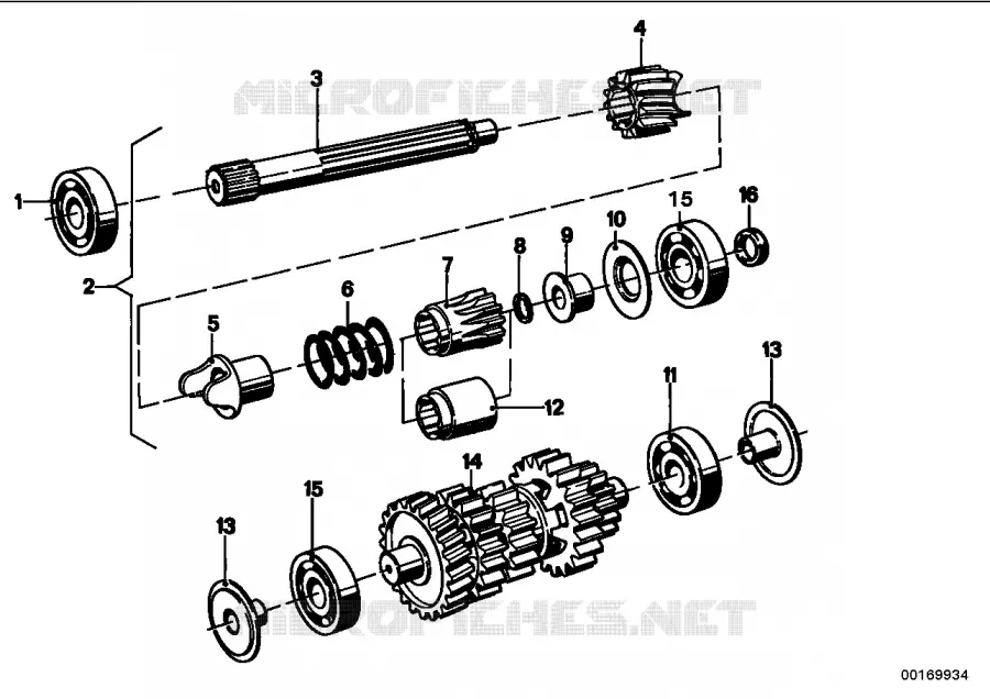 Arbre primaire/intermédiaire BMW Motorrad BMW Motorrad Classic R 65 1978 Boxer (78-85)  R65