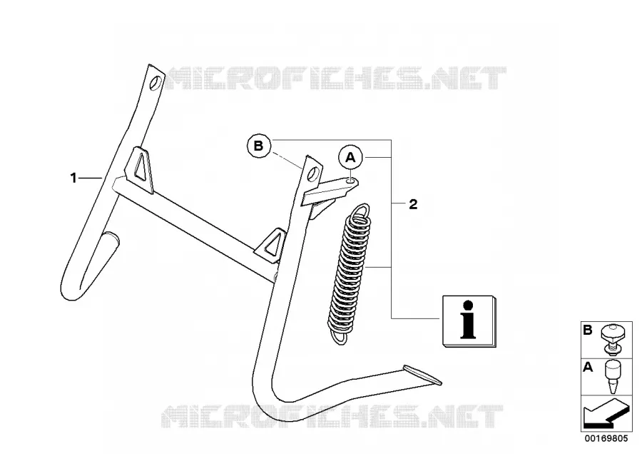 Béquille centrale BMW Motorrad BMW Motorrad F 800 2006 K7x  K72 (0219,0229)