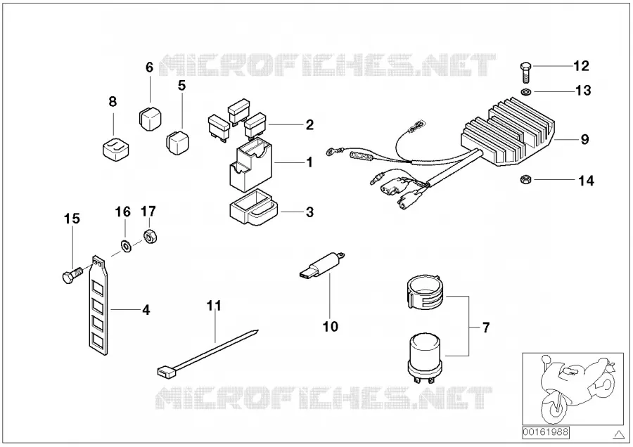 Boîte à fusibles / relais BMW Motorrad BMW Motorrad F 650 1993   E169 (0161)