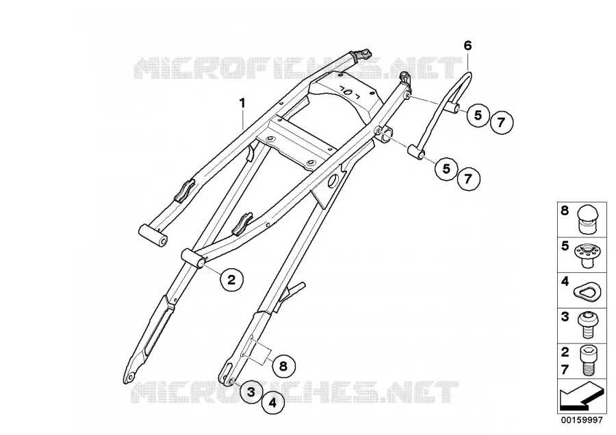 Cadre arrière BMW Motorrad BMW Motorrad G 650 2006 X  K15 (0164,0194)