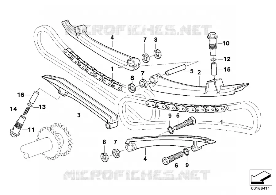 Cde soupapes-chaine distr./arbre a cames BMW Motorrad BMW Motorrad HP2 2006 K2x  K25 (0310,0320)