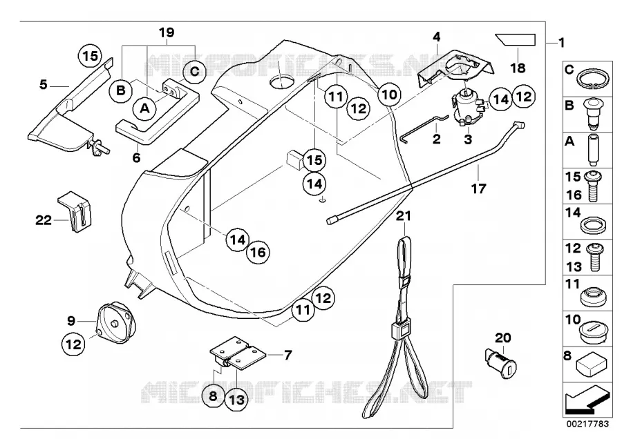 Coffre, partie inférieure BMW Motorrad BMW Motorrad R 900 2009 K2x  K26 (0330,0340)