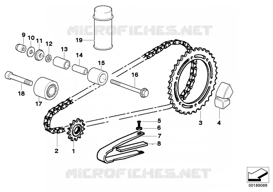 Commande par chaines BMW Motorrad BMW Motorrad F 650 1999   R13 (0172,0182)