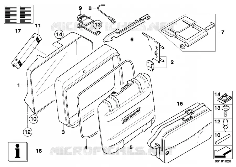 Composants valise Vario BMW Motorrad BMW Motorrad F 700 2011 K7x  K70 (0B01, 0B11)