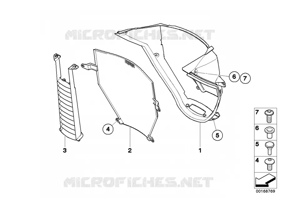 Conduite dair pour radiateur BMW Motorrad BMW Motorrad K 1200 2003 K4x 4 cyl.  K40 (0581,0591)