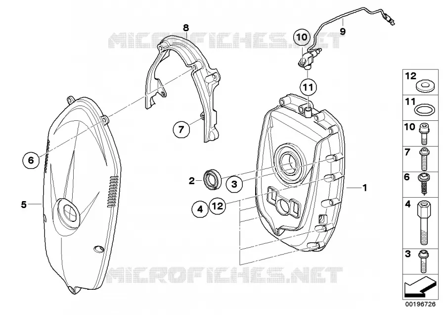 Couvercle de chaîne de distribution BMW Motorrad BMW Motorrad R 900 2009 K2x  K26 (0330,0340)