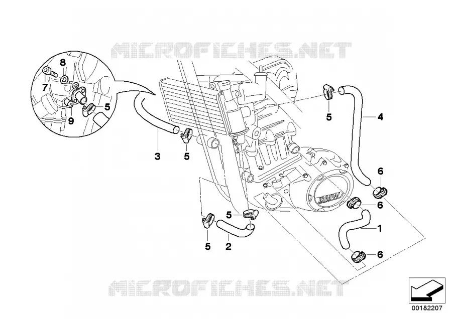 Flexibles de radiateur/sonde température BMW Motorrad BMW Motorrad G 650 2008   R13 (0180)