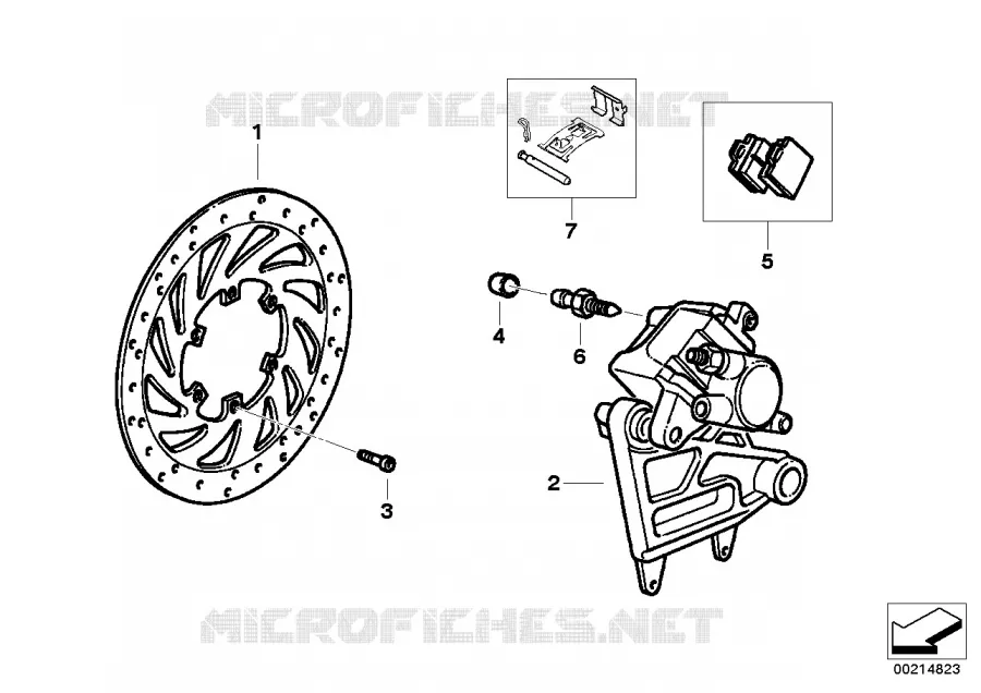 Frein de roue arrière BMW Motorrad BMW Motorrad F 650 1996   E169 (0162)