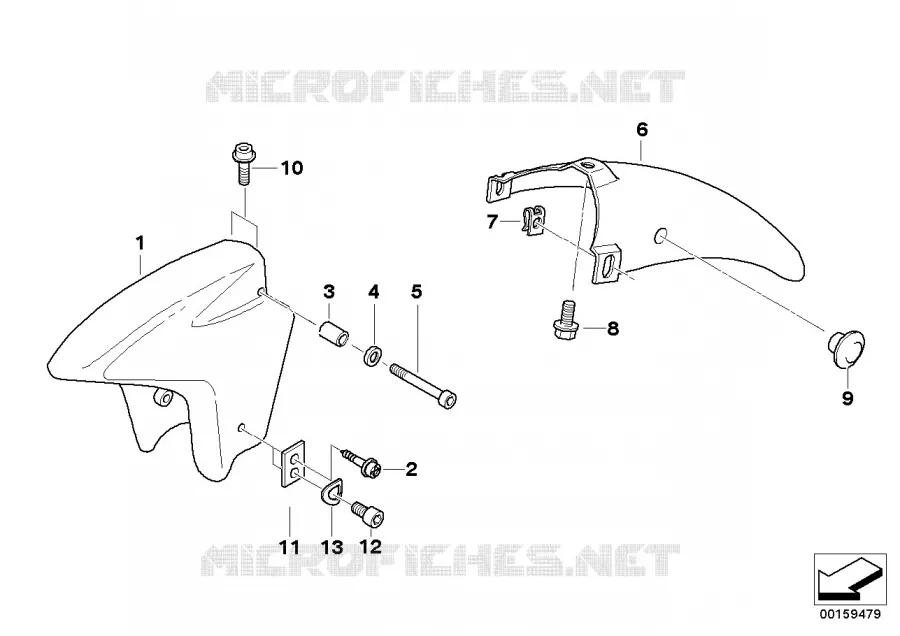 Garde-boue avant BMW Motorrad BMW Motorrad R 850 1996 4V  259 (0412)