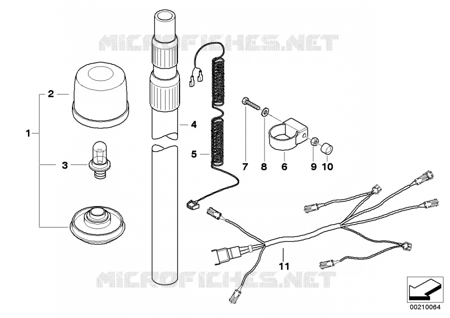 Girophare de signalisat. BMW Motorrad BMW Motorrad R 1100 1993 4V  259R (0402,0407)