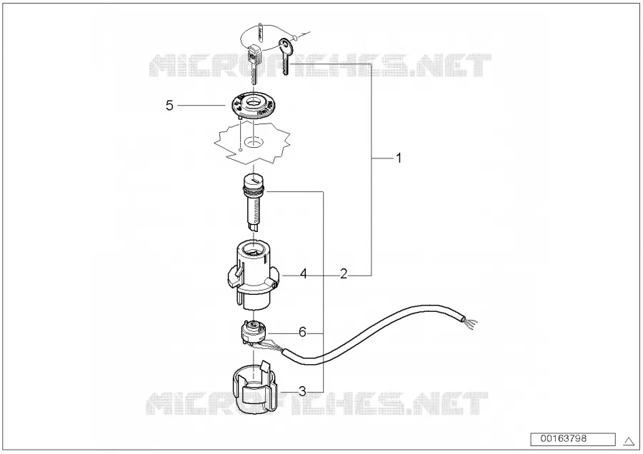 Interrupteur dallumage BMW Motorrad BMW Motorrad Classic K 100 1982 4 cyl. 2 soup.  K589 (0501,0511)