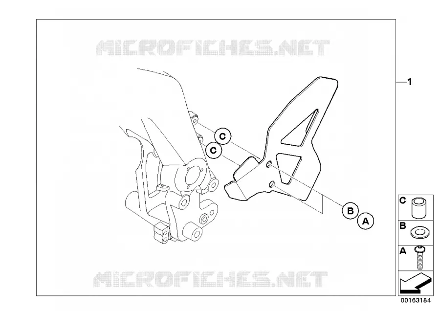 Jeu protection de cadre BMW Motorrad BMW Motorrad G 650 2007 X  K15 (0141,0151)