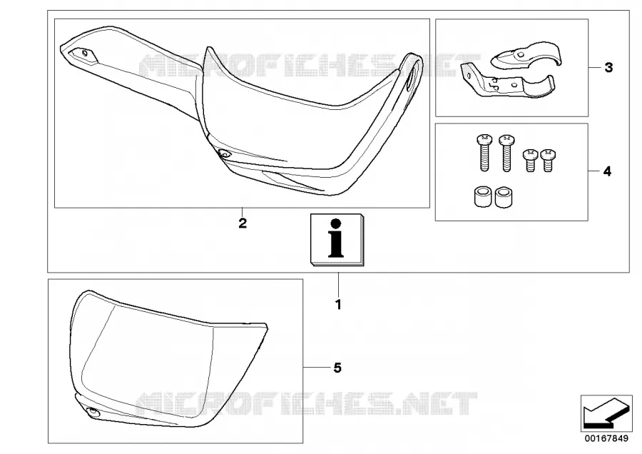 Jeu protège-mains BMW Motorrad BMW Motorrad R 1200 2006 K2x  K25 (0303,0313)