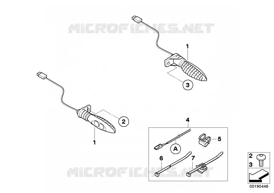 Kit post-équipt clignotant à LED BMW Motorrad BMW Motorrad R 1200 2005 K2x  K27 (0378,0398)