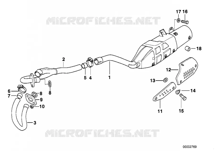 Pièces déchappement avec fixation BMW Motorrad BMW Motorrad F 650 1996   E169 (0163,0168)