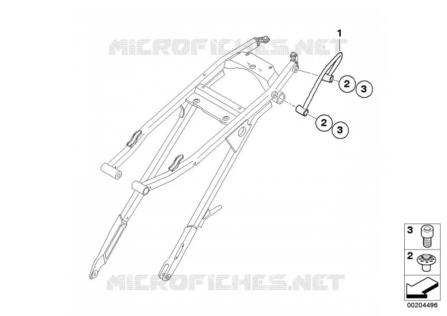 Poignée de maintien côté gauche BMW Motorrad BMW Motorrad G 650 2006 X  K15 (0164,0194)