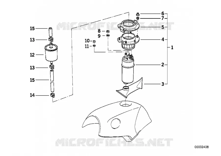 Pompe de carburant/filtre a carburant BMW Motorrad BMW Motorrad Classic K 75 1985 3 cyl.  K569 (0561)