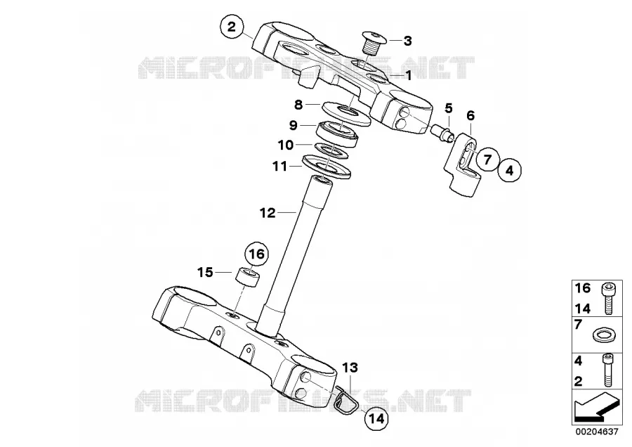 Pontet de fourche BMW Motorrad BMW Motorrad G 650 2006 X  K15 (0164,0194)