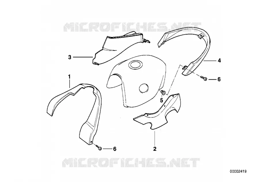Recouvrement de réservoir BMW Motorrad BMW Motorrad R 850 1994 4V  259R (0401,0406)