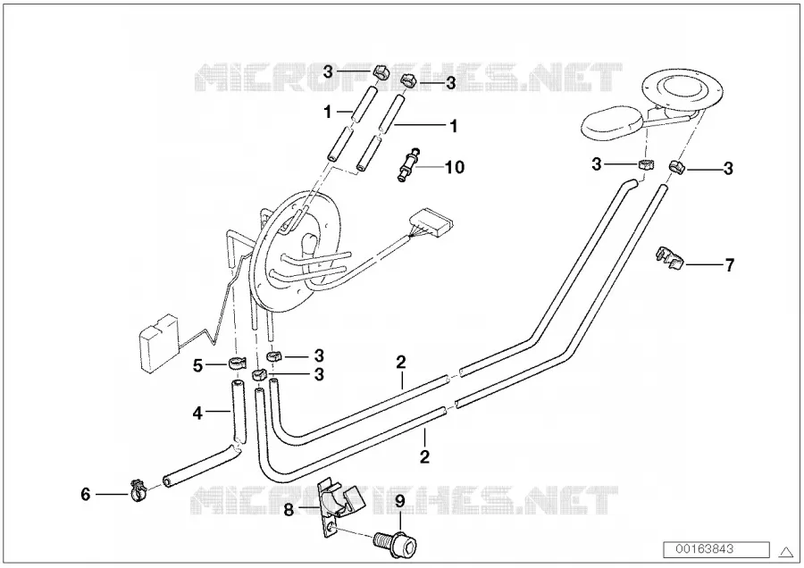 Reniflard reservoir a carburant BMW Motorrad BMW Motorrad R 850 2000 4V  R22 (0417)