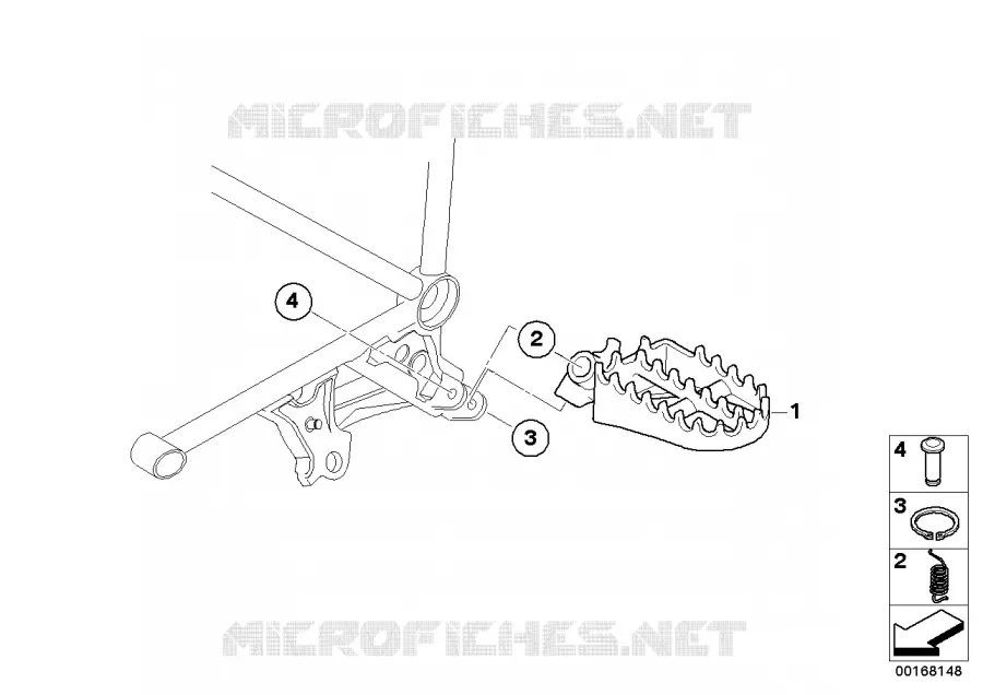 Repose-pieds larges BMW Motorrad BMW Motorrad R 1200 2006 K2x  K25 (0303,0313)