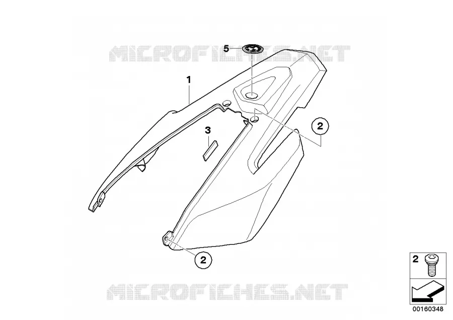 Revetement arriere BMW Motorrad BMW Motorrad G 650 2006 X  K15 (0167,0197)