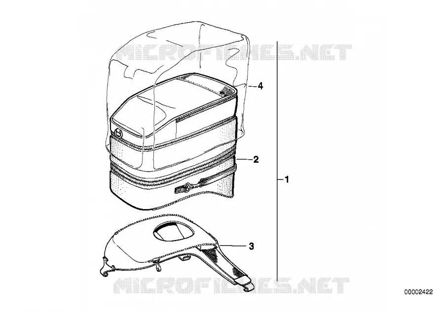 Sacoche de réservoir BMW Motorrad BMW Motorrad Classic K 100 1987 4 cyl. 2 soup.  K589 (0521)