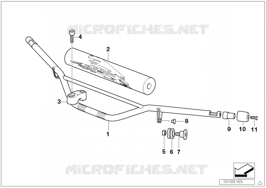 guidon BMW Motorrad BMW Motorrad R 1150 1998 4V  R21 (0415,0495)