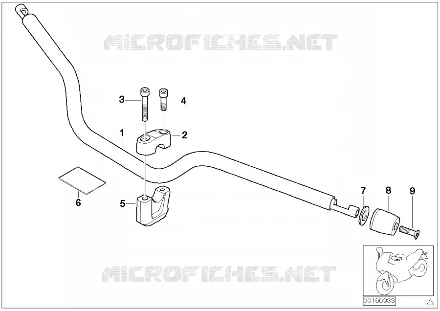 guidon BMW Motorrad BMW Motorrad R 1200 2002 K2x  K25 (0307,0317)