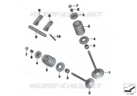 Cde des soupapes-soup.dadmiss./dechap. Moteur R 1200 bmw-moto 2012 K5x 59027