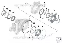 Roulem. couronne couvercle av. aération Essieu ar, entraînem./guidage roue ar R 1200 bmw-moto 2008 K2x 53820
