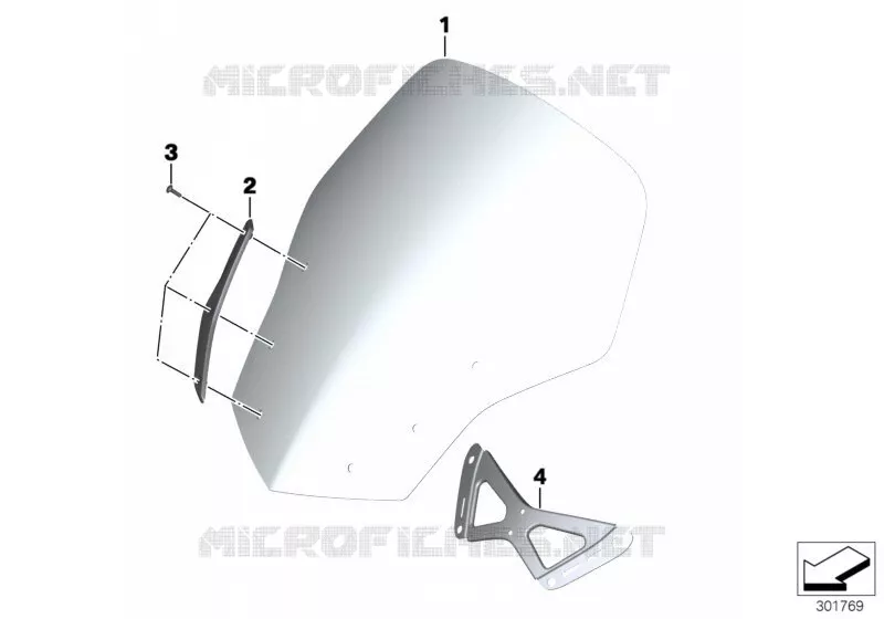 Auvent haut BMW Motorrad BMW Motorrad K 1200 2004 K4x 4 cyl.  K44 (0587,0597)