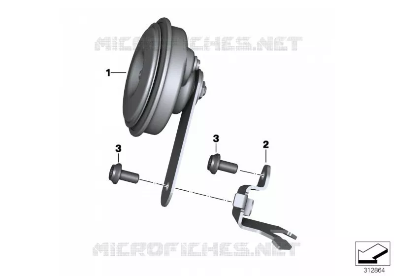 Avertisseur BMW Motorrad BMW Motorrad S 1000 2014   K49 (0D03, 0D13)