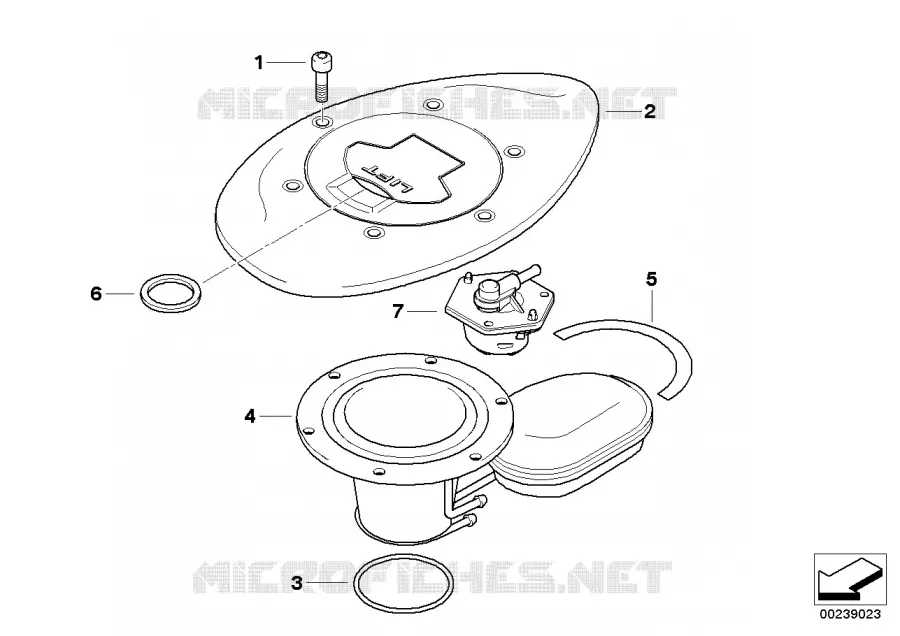Bouchon de réservoir BMW Motorrad BMW Motorrad R 1200 2001 4V  K30 (0442,0496)